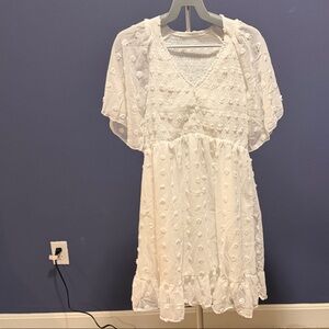 Elegant White Lace Dress